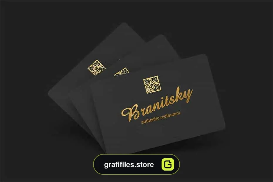 موکاپ کارت ویزیت مشکی