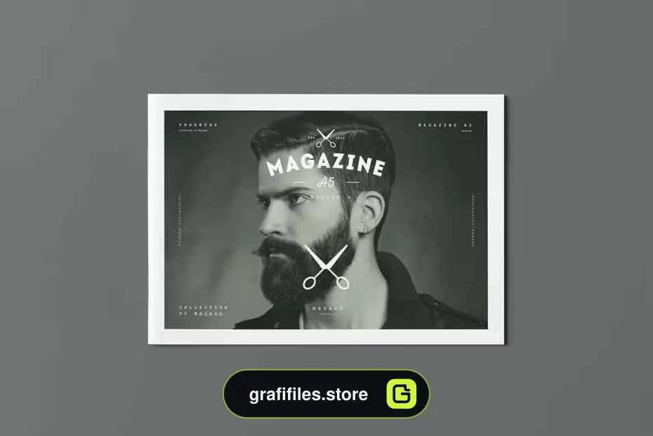 موکاپ بروشور A5 Horiozontal Brochure Mock-up