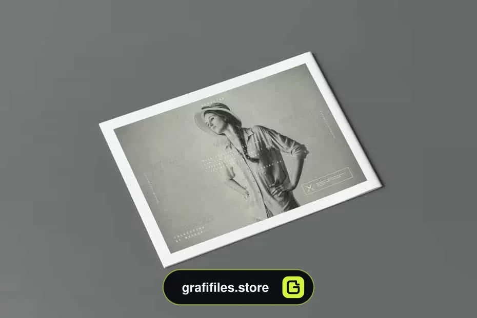 موکاپ بروشور A5 Horiozontal Brochure Mock-up