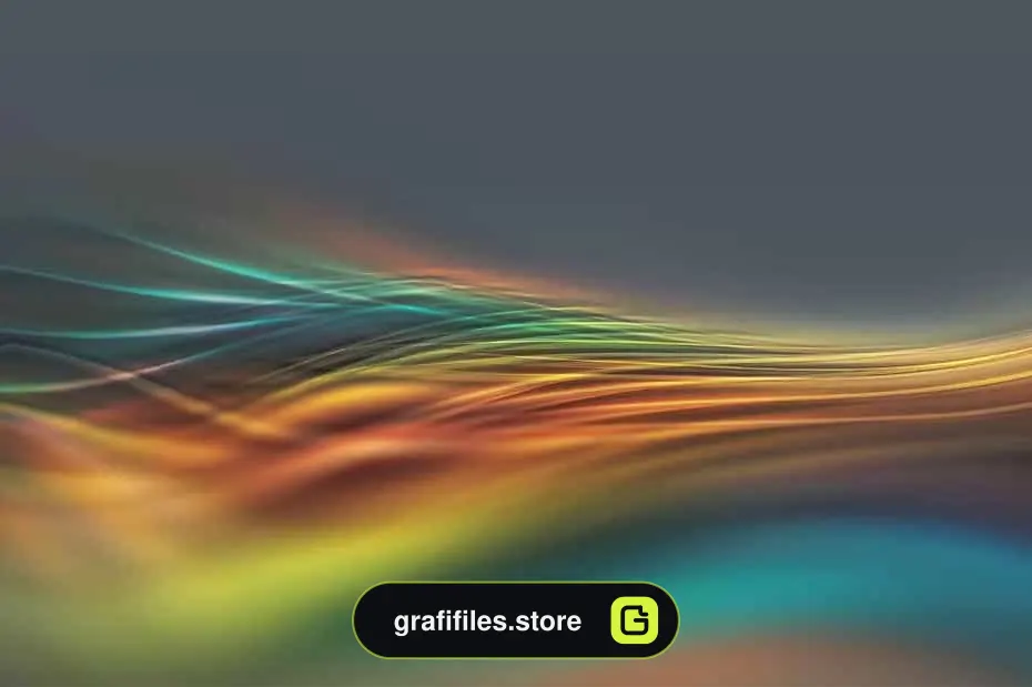 بک گراند انتزاعی خطوط رنگین کمان - 16