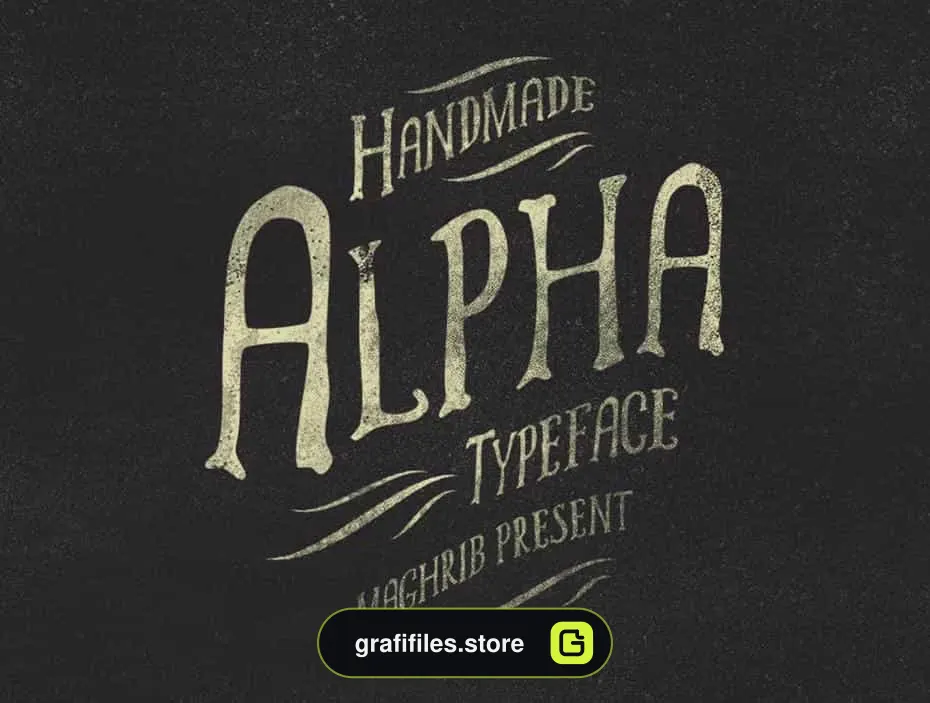 دانلود فونت alpha rough & Extras