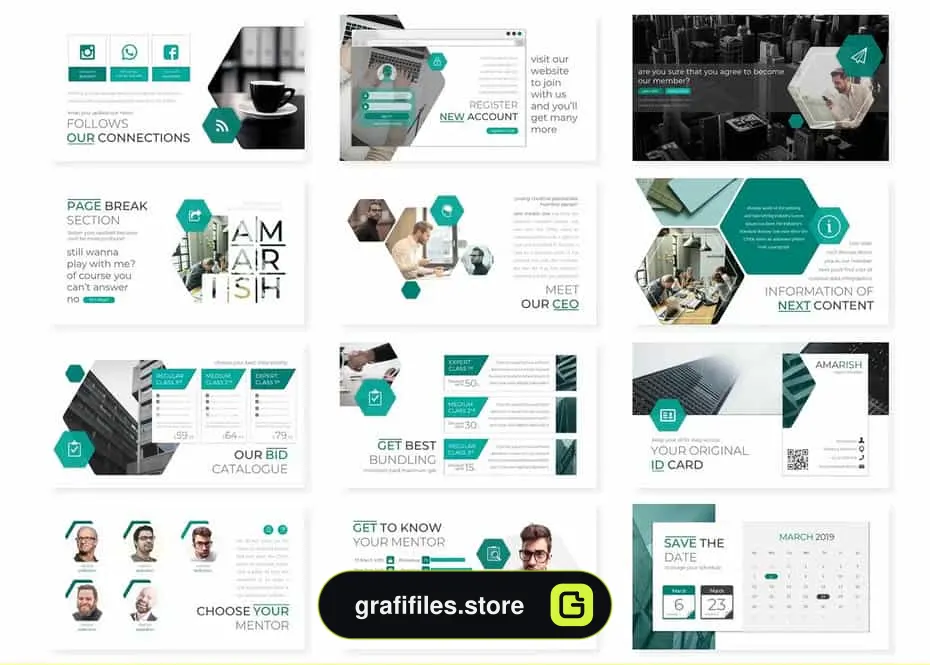 قالب پاورپوینت Amarish - Powerpoint Template