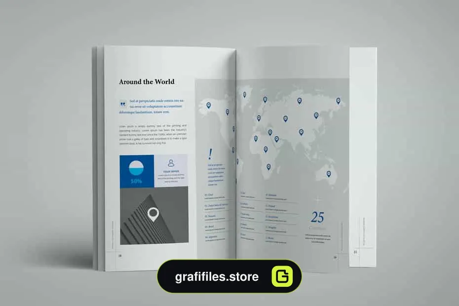 قالب ایندیزاین گزارش سالانه Annual Report