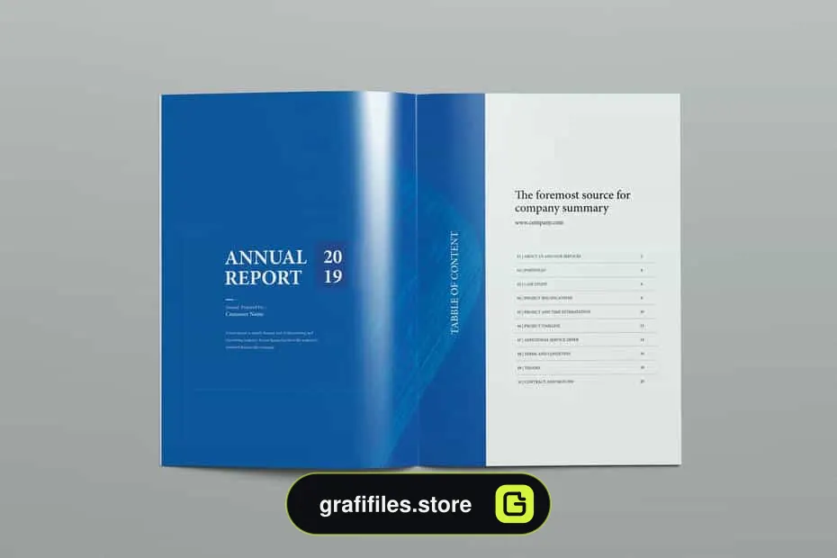 قالب ایندیزاین گزارش سالانه Annual Report