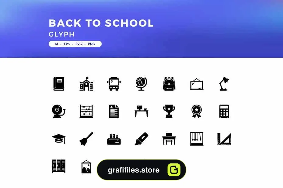 آیکون مدرسه Back to School Icons - 5