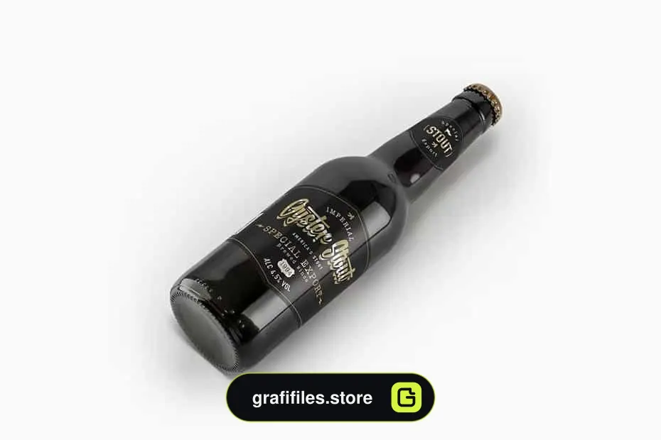 موکاپ بطری مشکی آبجو - 15
