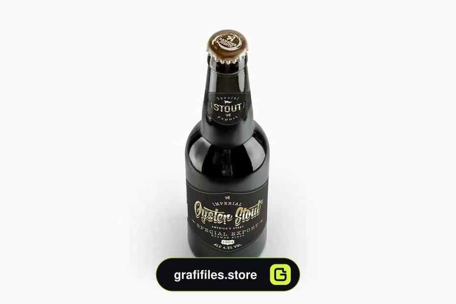 موکاپ بطری مشکی آبجو - 11
