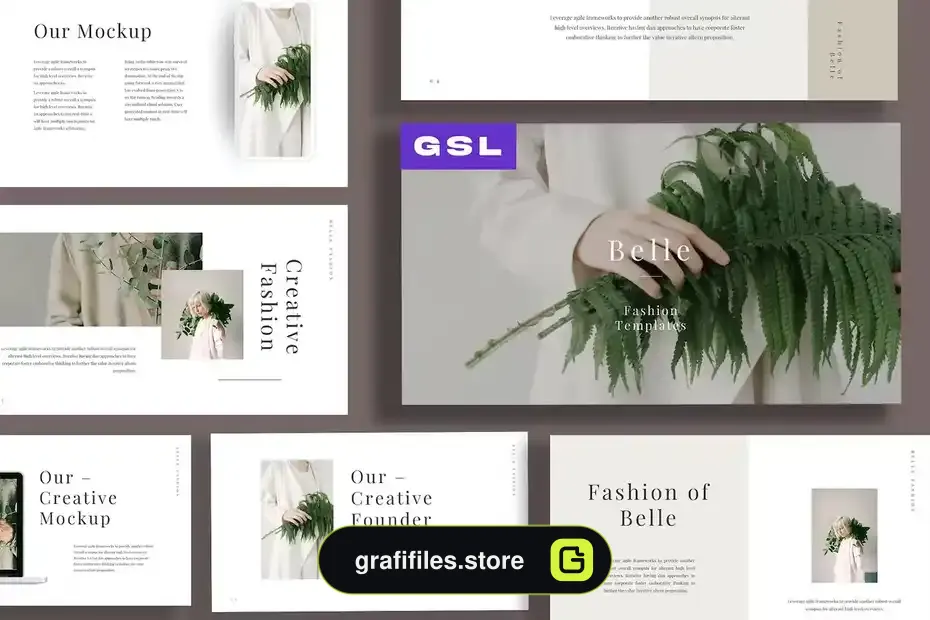 قالب پاورپوینت Belle Minimal Powerpoint - 5