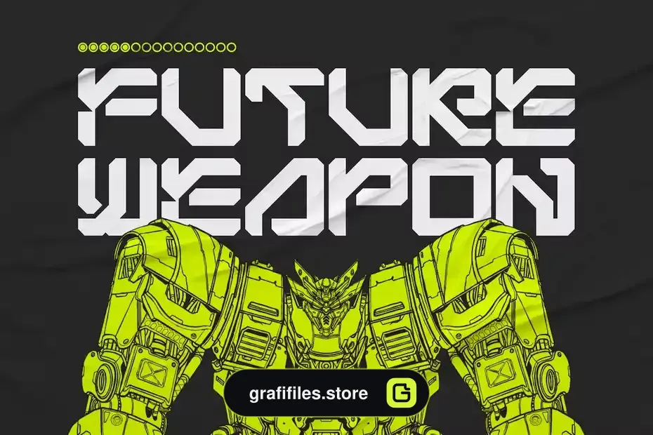 فونت انگلیسی Bigs Robotic - Simple Futuristic Font - 3