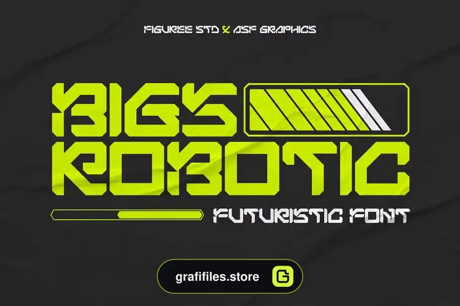 فونت انگلیسی Bigs Robotic - Simple Futuristic Font - 15