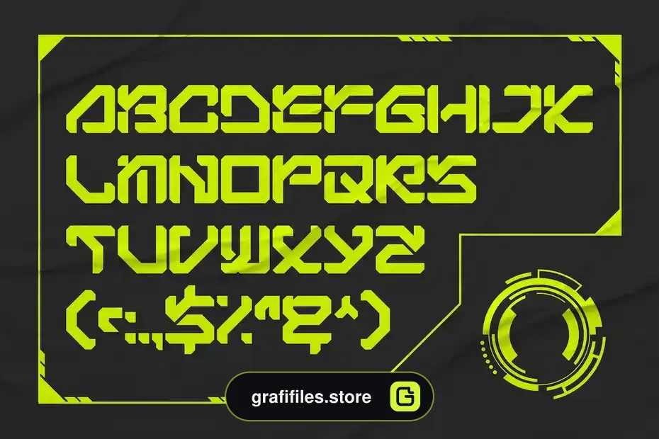 فونت انگلیسی Bigs Robotic - Simple Futuristic Font - 17