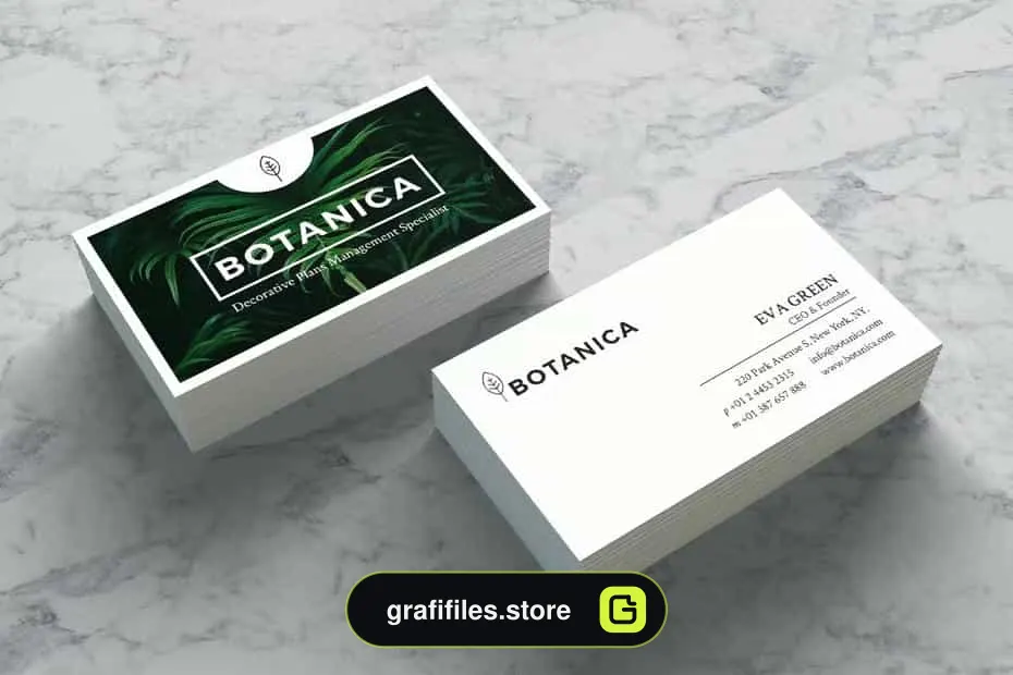 طرح لایه باز کارت ویزیت BOTANICA Business Card Template