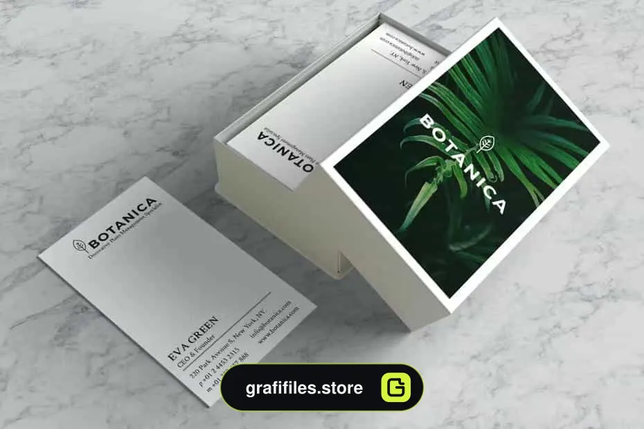 طرح لایه باز کارت ویزیت BOTANICA Business Card Template