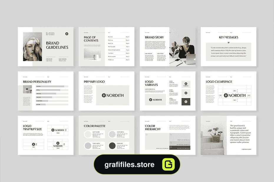 قالب آماده ورد دستورالعمل برند Brand Guidelines