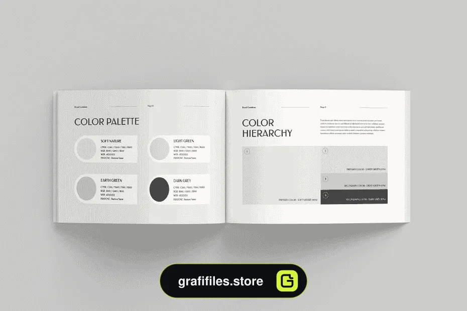 قالب آماده ورد دستورالعمل برند Brand Guidelines