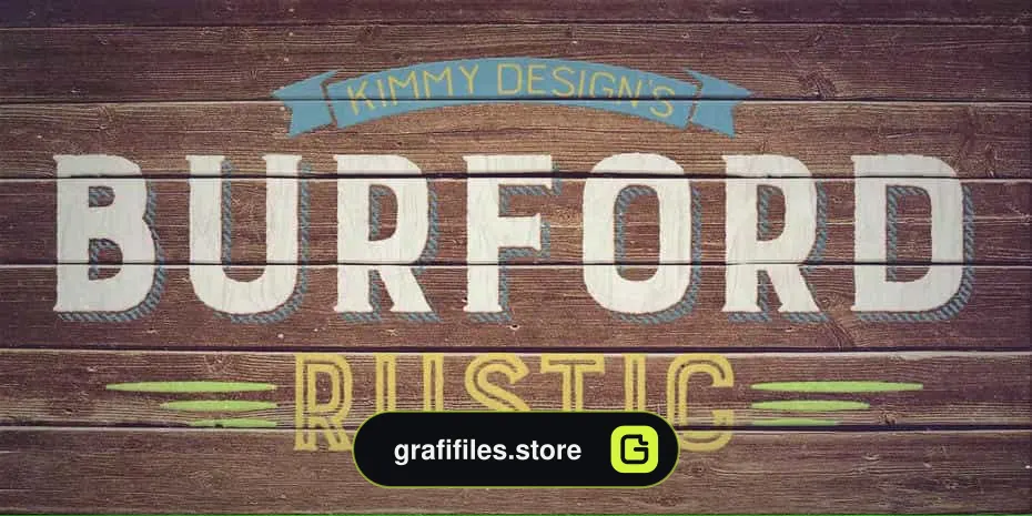 فونت انگلیسی Burford Rustic Line Medium