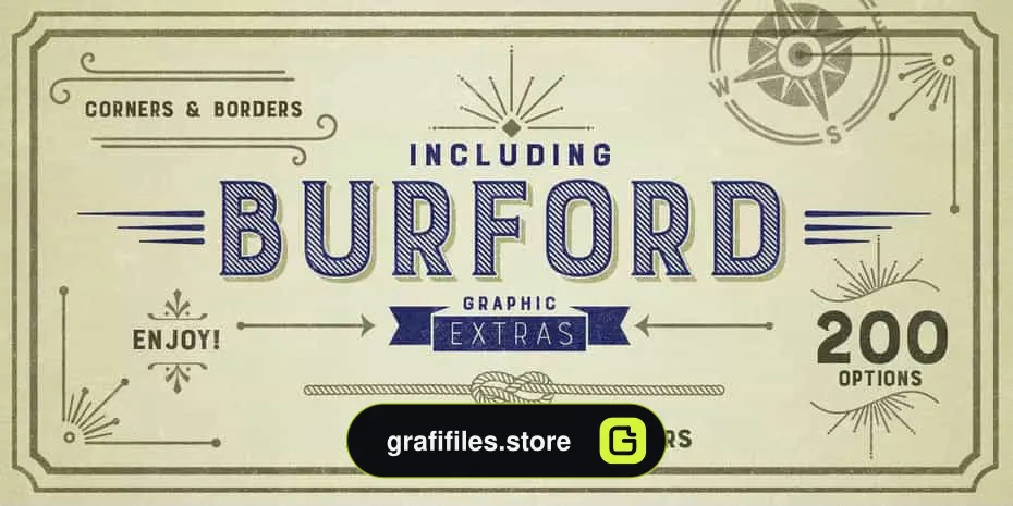 فونت انگلیسی Burford Stripes A
