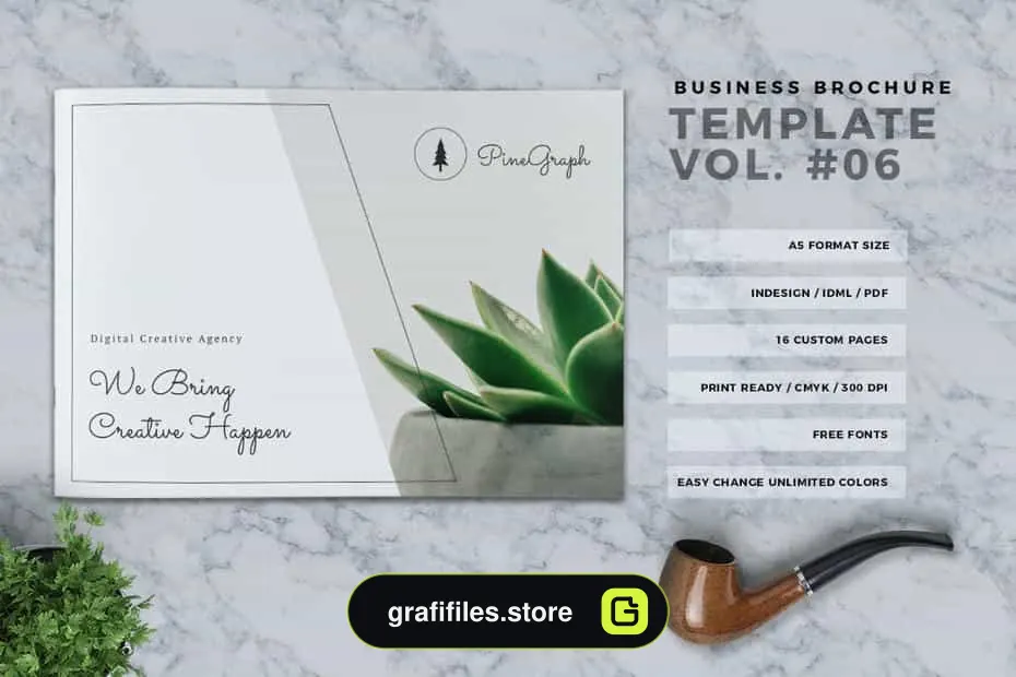 دانلود قالب ایندیزاین بروشور Business Brochure Template Vol. 06 - 1 قالب ایندیزاین بروشور Business Brochure Template Vol. 06