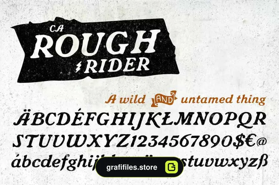 فونت انگلیسی CA Rough Rider