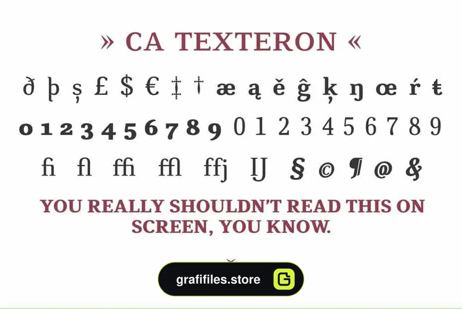 فونت انگلیسی CA Texteron