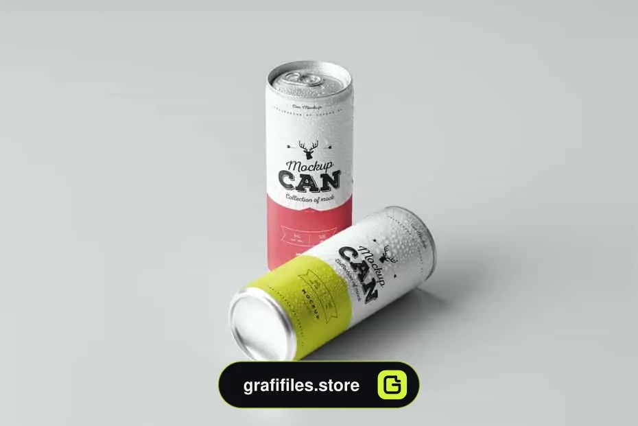 دانلود موکاپ قوطی نوشابه Can Mock-up 3 - 4