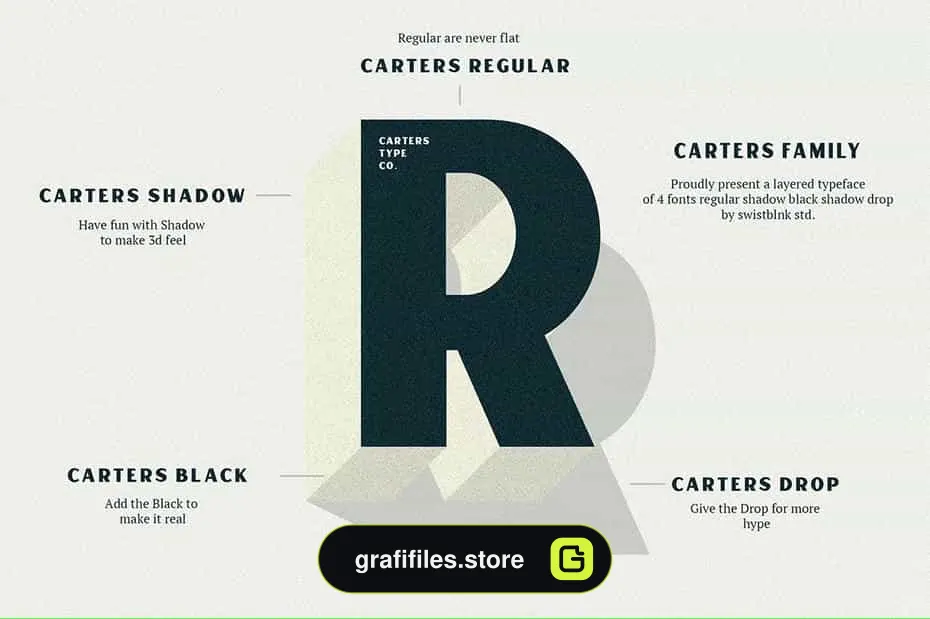 دانلود فونت انگلیسی Carter Layered - 8 فونت انگلیسی Carter Layered - 7