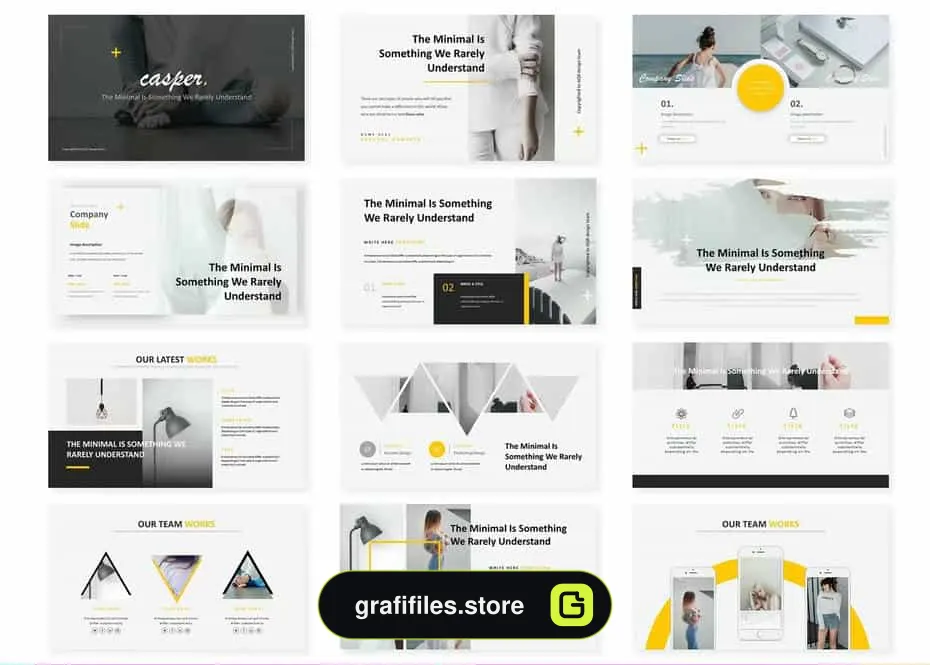 دانلود قالب پاورپوینت Casper - Powerpoint Template - 1 قالب پاورپوینت Casper - Powerpoint Template