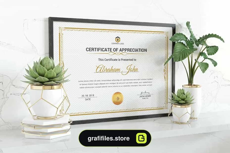 قالب آماده ورد سرتیفیکیت Certificate Word Template 2 - 3