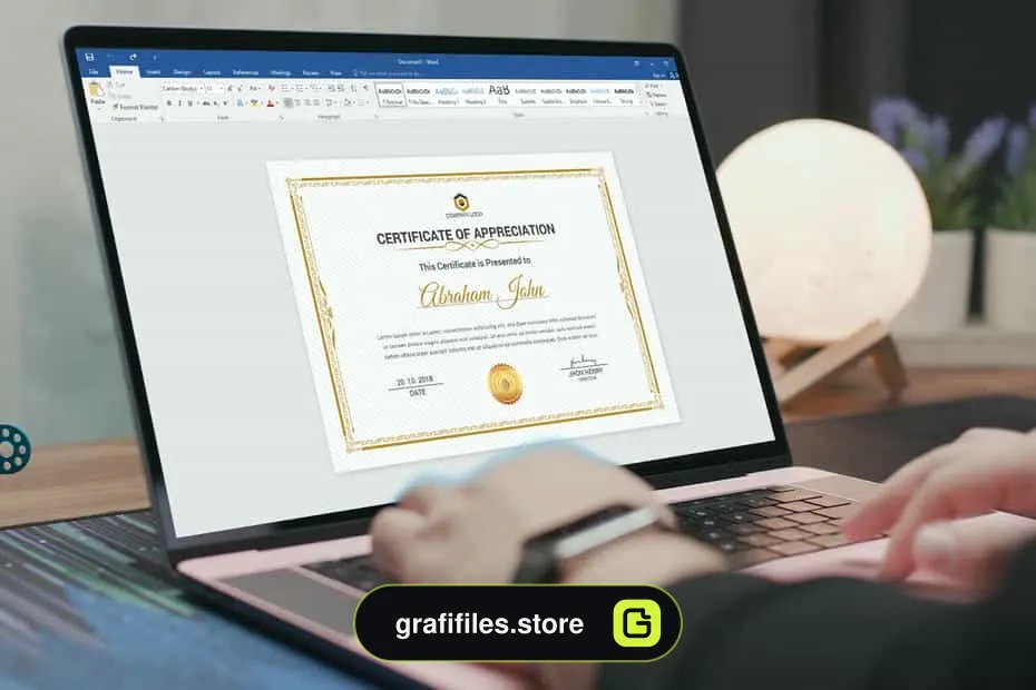 قالب آماده ورد سرتیفیکیت Certificate Word Template 2 - 5