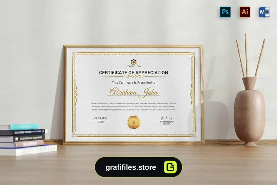 قالب آماده ورد سرتیفیکیت Certificate Word Template 2 - 7