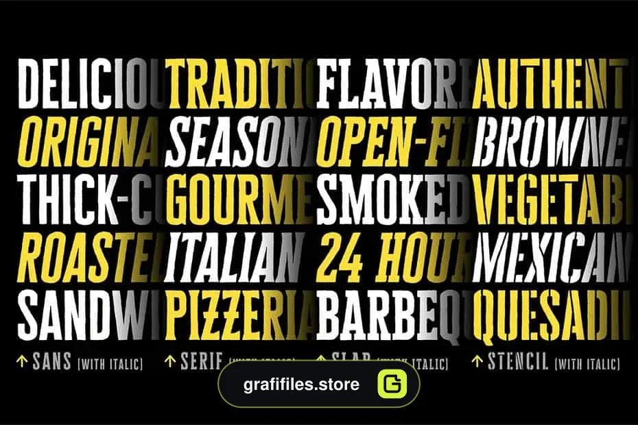 دانلود فونت انگلیسی Cheddar Gothic Font Family - 6 فونت انگلیسی Cheddar Gothic Font Family - 5