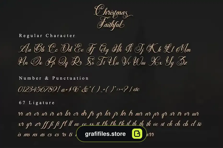 فونت انگلیسی Christmas Faithful - 1