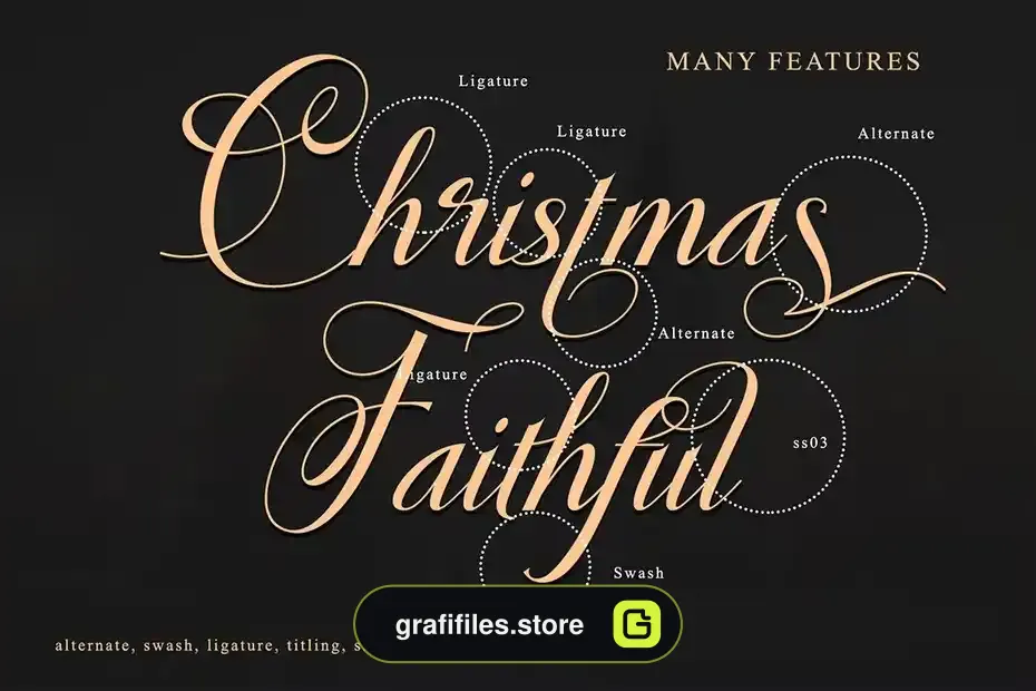 فونت انگلیسی Christmas Faithful - 17
