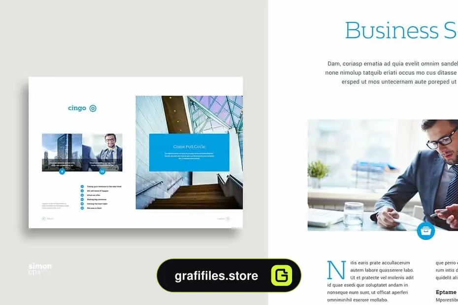 دانلود قالب ایندیزاین بروشور تجاری Cingo – Business Brochure - 1 قالب ایندیزاین بروشور تجاری Cingo – Business Brochure