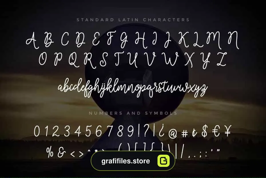 فونت انگلیسی Cosmodrome Monoline Script Font