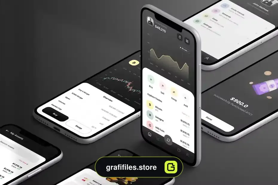 رابط کاربری اپلیکیشن رمز ارز - 1