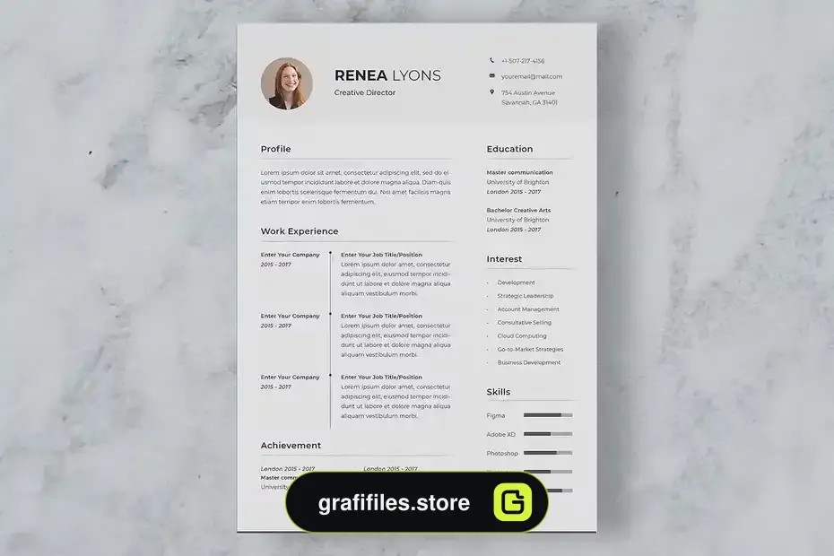 قالب ایندیزاین رزومه CV Resume Indesign Template - 1