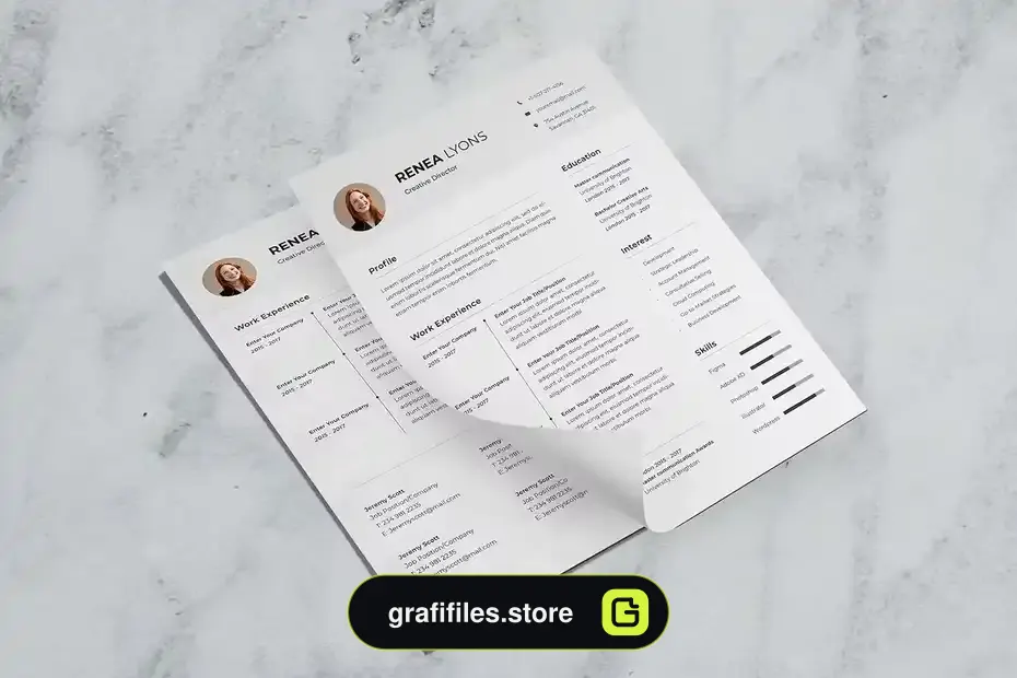 قالب ایندیزاین رزومه CV Resume Indesign Template