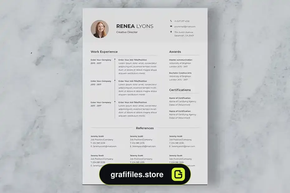 قالب ایندیزاین رزومه CV Resume Indesign Template