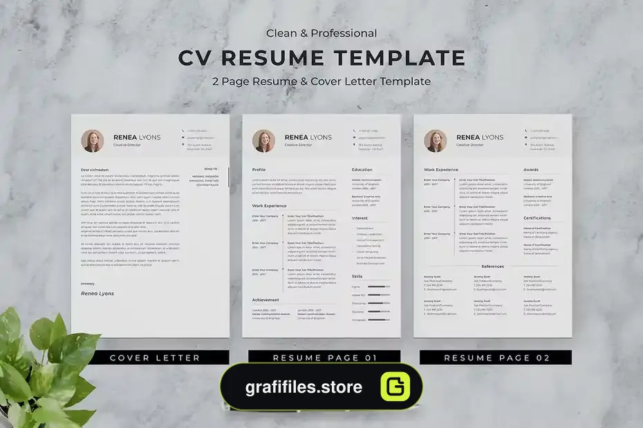 قالب ایندیزاین رزومه CV Resume Indesign Template - 7