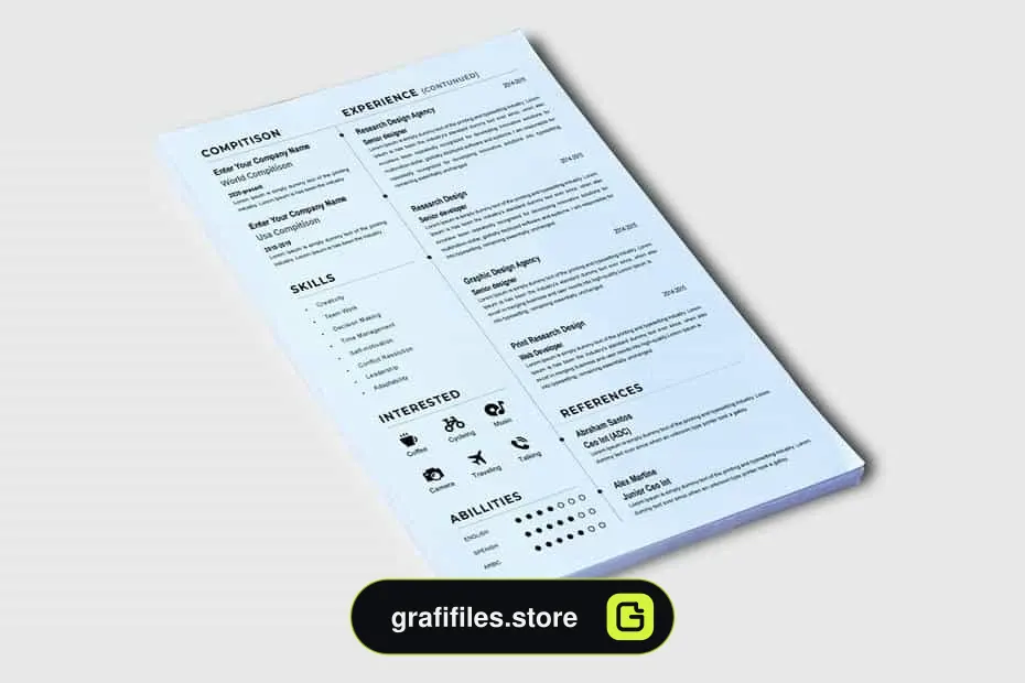 قالب آماده ورد رزومه CV Resume Word