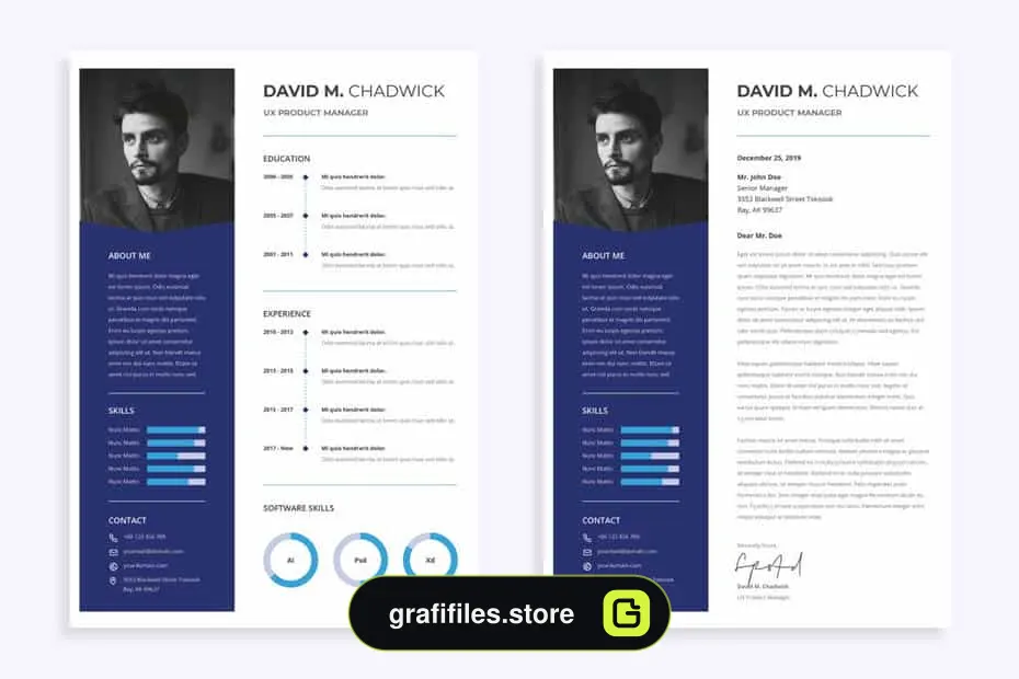 دانلود قالب آماده ورد رزومه Vectex - Business Clean Resume CV Set - 3 قالب آماده ورد رزومه Vectex - 2
