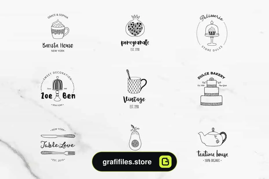 طرح لایه باز لوگو خوراکی