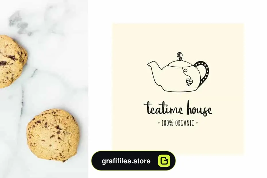 طرح لایه باز لوگو خوراکی