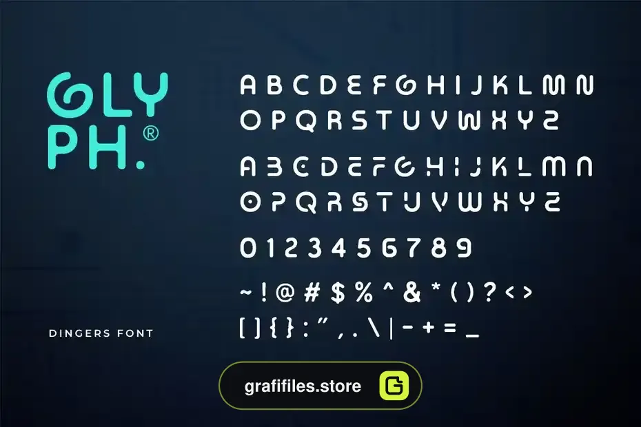 فونت انگلیسی Dingers - Display Logo Font - 13