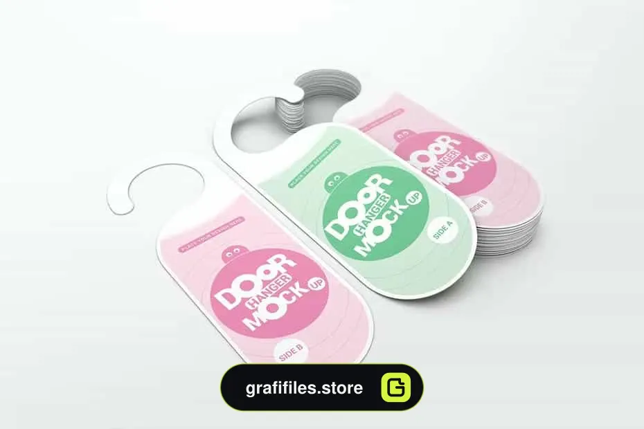 موکاپ آویز درب Door Hanger Mockups