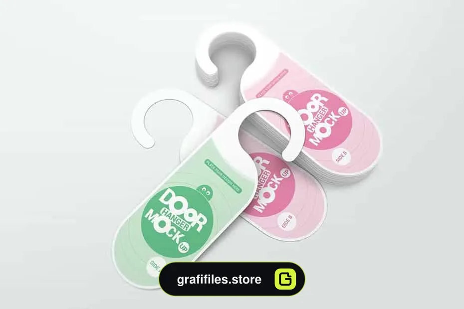 موکاپ آویز درب Door Hanger Mockups