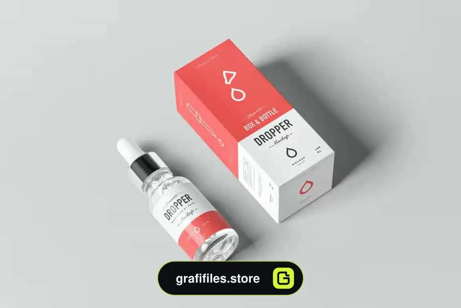 موکاپ قطره چکان Dropper Bottle Mock-up 4