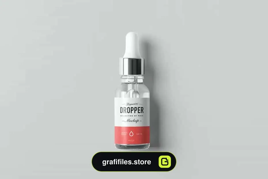موکاپ قطره چکان Dropper Bottle Mock-up 4