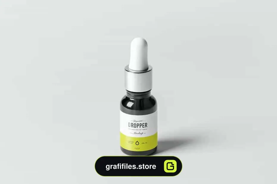 موکاپ قطره چکان Dropper Bottle Mock-Up